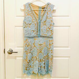 LOVE X DESIGN BABY BLUE LACE ROMPER MEDIUM